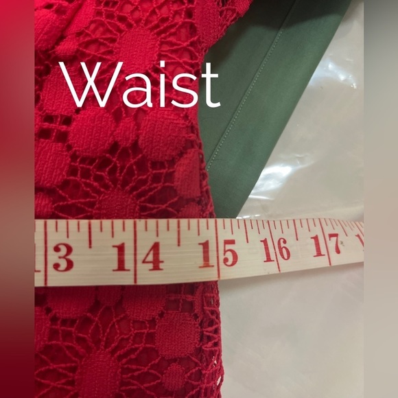 Tommy Hilfiger Women’s Red Lace Dress Size 8 - Picture 7 of 9